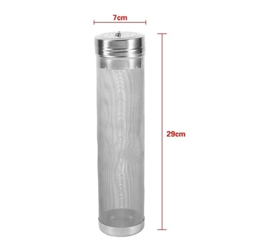 Filtro para Lupulo 300 micrones - Acero Inoxidable (Spider) 7x29