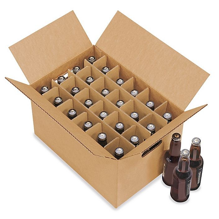 Caja de carton Nueva - para 24 unidades (con divisiones)